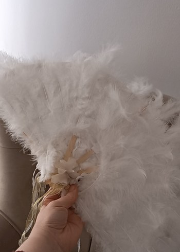 Beyaz Tüylü Gelin Yelbazesi - Görsel 4