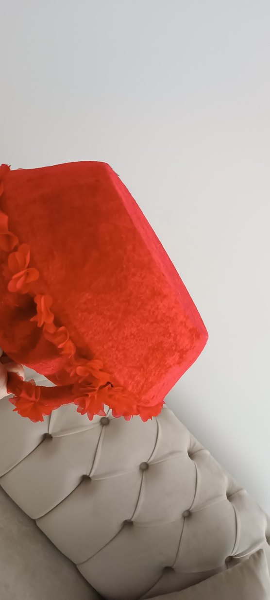 Kırmızı Çiçekli Sepet ve Kutu Seti kına Sepeti - Görsel 2