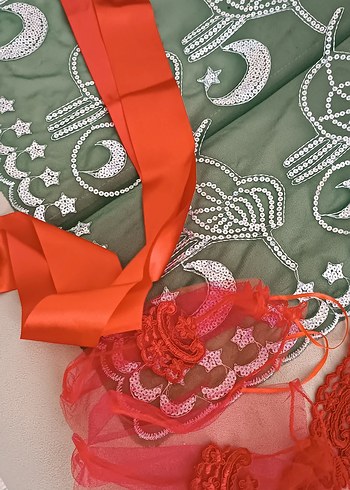 Gelin duvağı Damat duvağı gelin kuşağı gelin kına eldiveni - Görsel 3