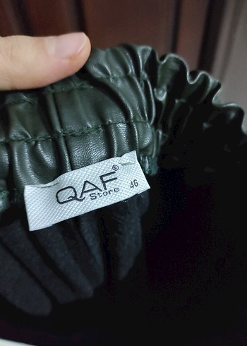 Kadın Gri Piliseli  deri Uzun Etek - Görsel 4