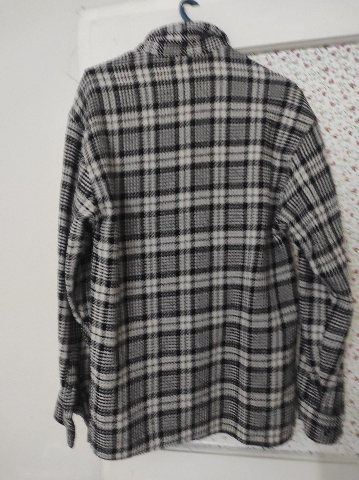 Pamuklu Gri Ekose Desenli erkek Gömlek - Görsel 5