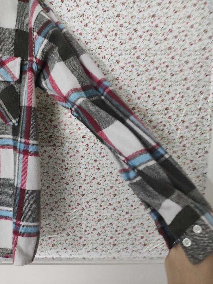 Düğmeli Çok Renkli Oversize erkek  Gömlek - Görsel 4