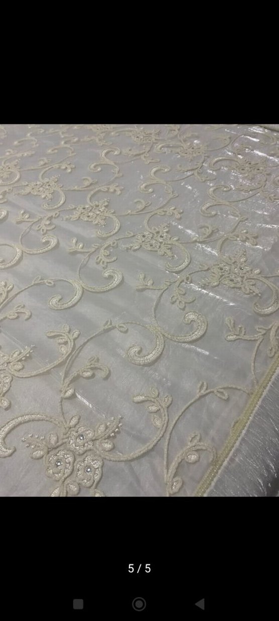 İşlemeli Beyaz Yatak Örtüsü bir kaç kere kullanıldı çok temiz - Görsel 4