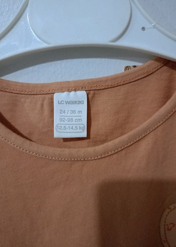 Kız Çocuk Bej Süet Görünümlü Kısa Kollu Tişört - Görsel 6