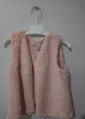 Kız Çocuk Pembe Desenli Polar Bornoz - Görsel 5