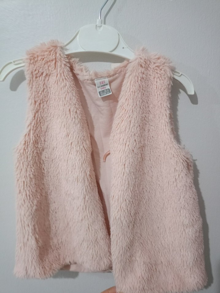 Kız Çocuk Pembe Desenli Polar Bornoz - Görsel 2