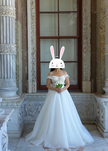 Oleg Cassini Beyaz Straplez A Kesim Uzun Gelinlik