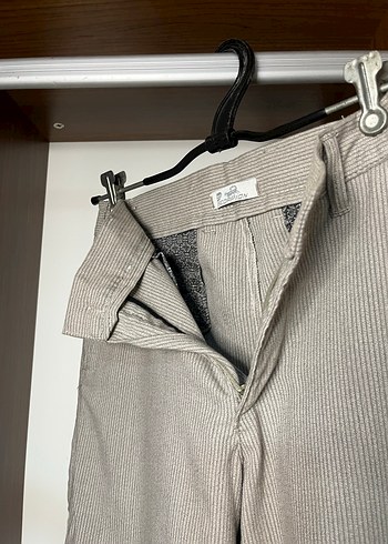 Düğmeli Bej Erkek Kumaş Pantolon - Görsel 5