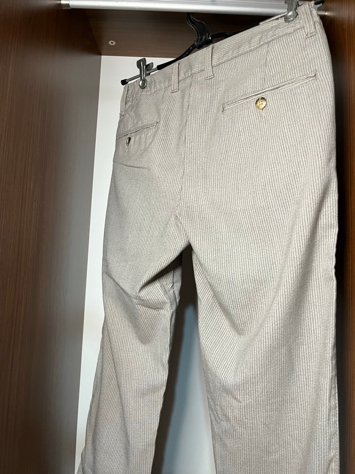 Düğmeli Bej Erkek Kumaş Pantolon - Görsel 3