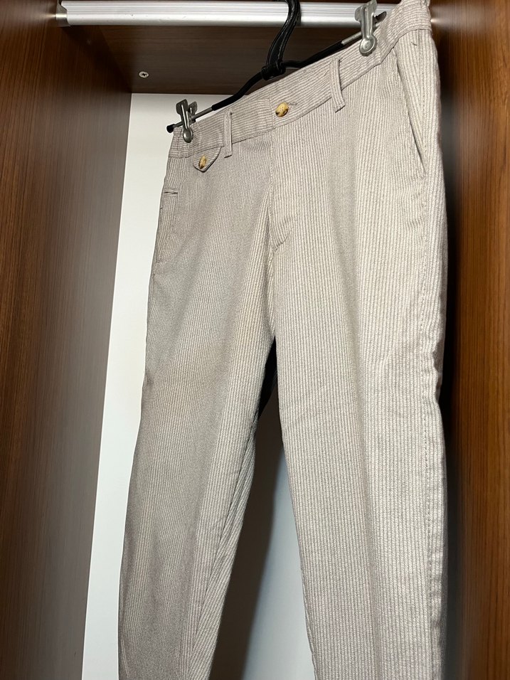 Düğmeli Bej Erkek Kumaş Pantolon - Görsel 4