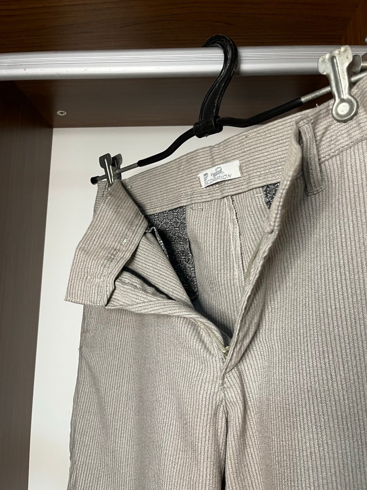 Düğmeli Bej Erkek Kumaş Pantolon - Görsel 5