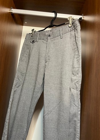 Gri, Çizgili Erkek Pantolon - Görsel 2