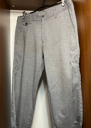 Gri, Çizgili Erkek Pantolon - Görsel 3