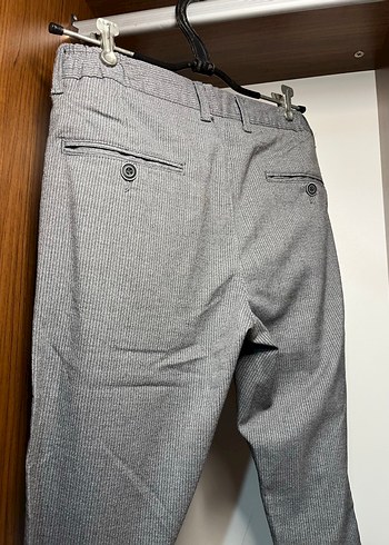 Gri, Çizgili Erkek Pantolon - Görsel 4