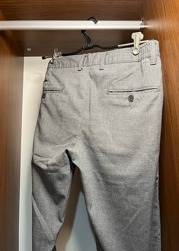 Gri, Çizgili Erkek Pantolon - Görsel 5