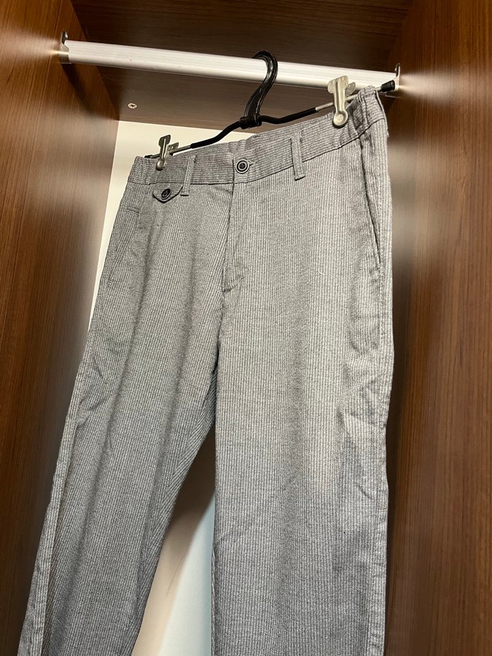 Gri, Çizgili Erkek Pantolon - Görsel 2