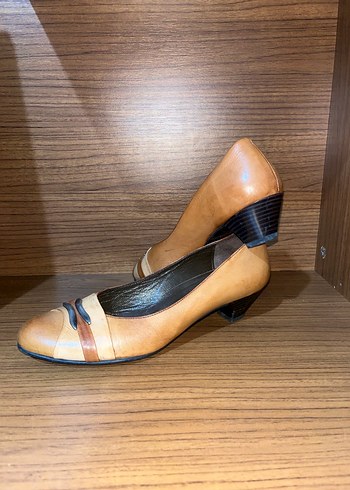 Targwn Bej Klasik Kadın Topuk Ayakkabı 38 numara - Görsel 4