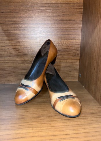 Targwn Bej Klasik Kadın Topuk Ayakkabı 38 numara - Görsel 2