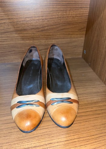 Targwn Bej Klasik Kadın Topuk Ayakkabı 38 numara - Görsel 5