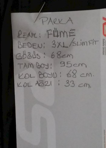KOYU FÜME SLİM FİT 3XL PARKA