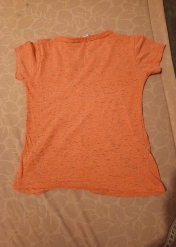 Kız Çocuk pembeZebra Desenli Tişört - Görsel 3