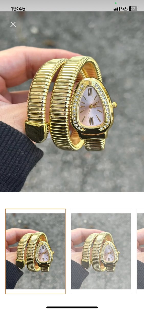 Klasik Şıklık Altın Kordonlu Kadın Saati - Görsel 2