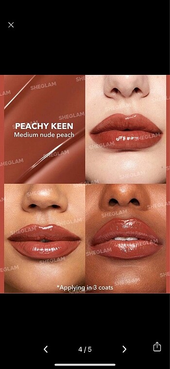 Beden kahverengi Renk Sheglam dolgunlaştırıcı lipstick