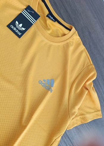 Adidas Sarı Kısa Kollu Spor Tişört - Görsel 7