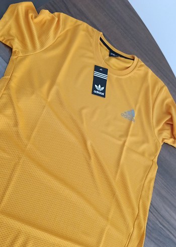 Adidas Sarı Kısa Kollu Spor Tişört - Görsel 5