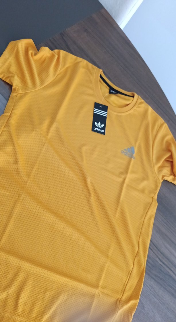 Adidas Sarı Kısa Kollu Spor Tişört - Görsel 5