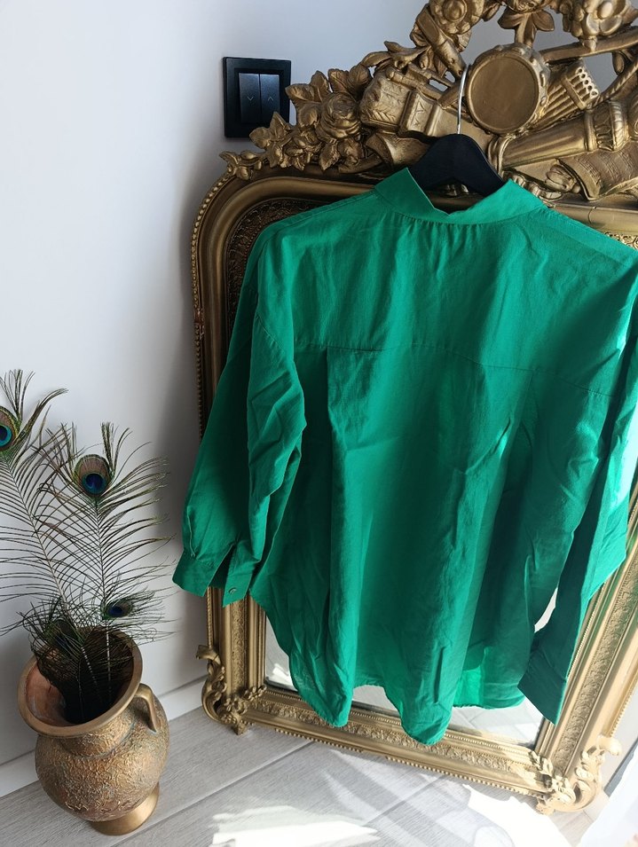 Benetton Yeşili Kadın Gömlek - Görsel 2