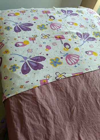 Mor Pastel Desenli Pike ve Yatak Örtüsü - Görsel 5