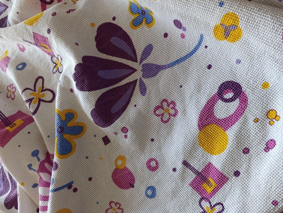 Mor Pastel Desenli Pike ve Yatak Örtüsü - Görsel 3