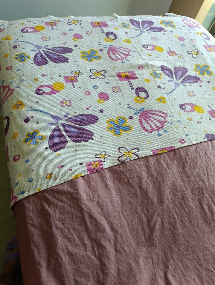 Mor Pastel Desenli Pike ve Yatak Örtüsü - Görsel 5
