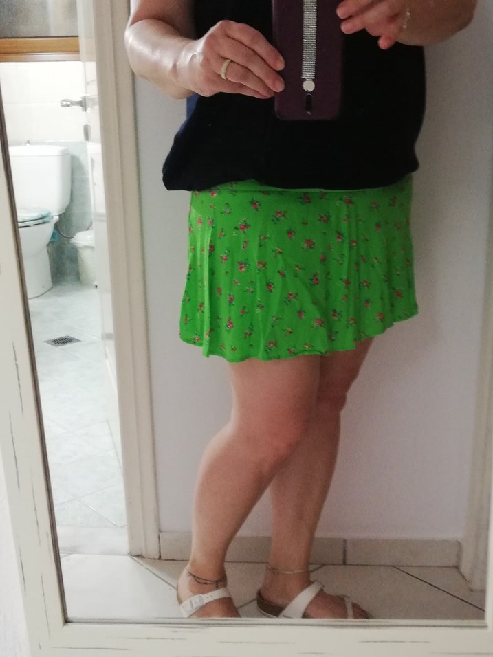 Yeşil Mini Şortlu Etek - Görsel 4