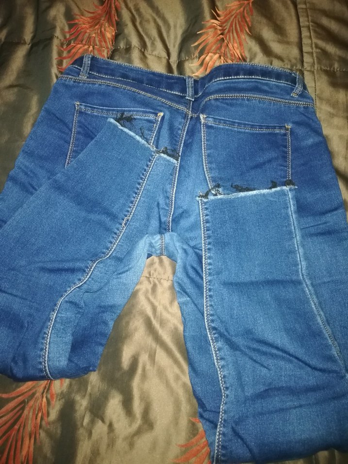 Kadın Mavi Denim Dar Kesim Jean - Görsel 3
