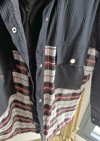 Kadife, Ekose Desenli ,Astarlı,Sokak Stili Kadın Kaban - Görsel 6