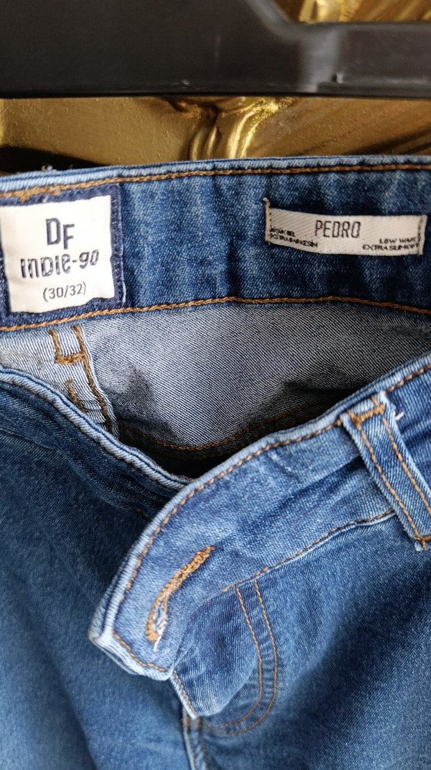 Erkek Mavi Dar Kesim Kot Pantolon - Görsel 2