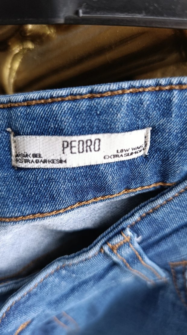 Erkek Mavi Dar Kesim Kot Pantolon - Görsel 5