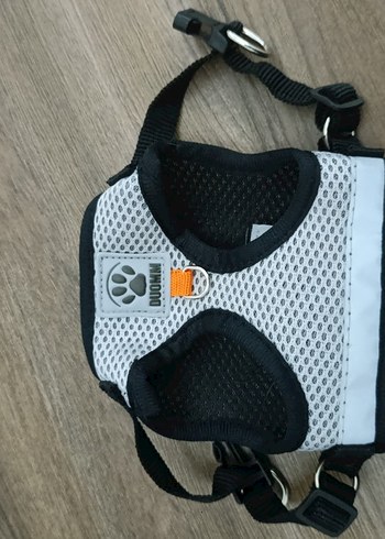 Gri Nefes Alabilen Reflektörlü Kedi,Köpek Göğüs Tasması - Görsel 2