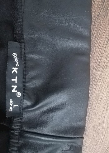 Koton Koton Siyah Deri Kloş Mini Etek