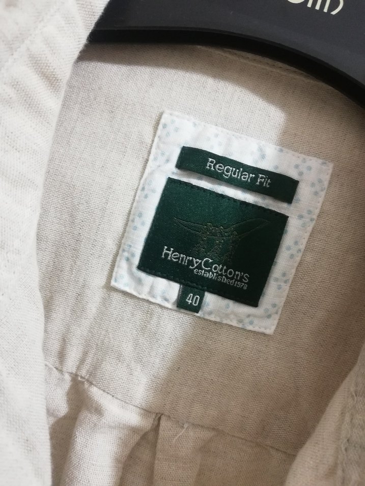 Erkek Krem Keten Uzun Kollu Gömlek - Görsel 2