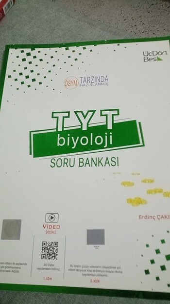 345 yayınları tyt biyoloji soru Bankası 