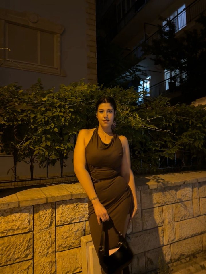 Drapeli Kahverengi Midi Takım - Görsel 2