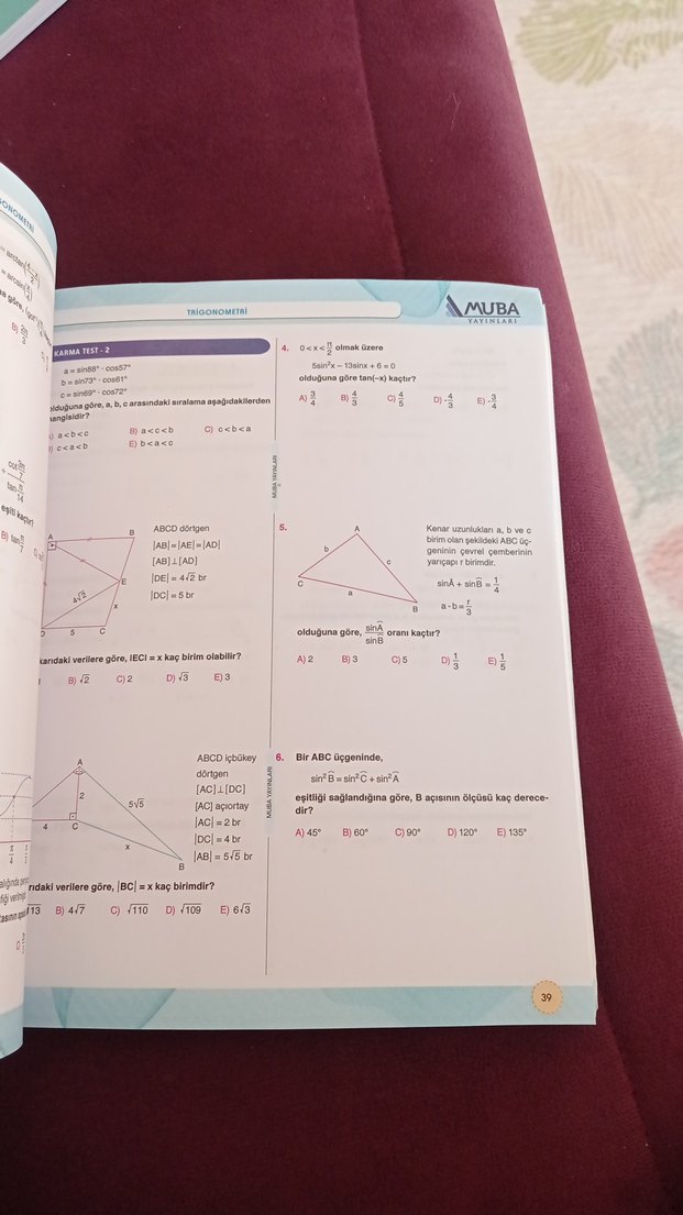 11. Sınıf Matematik Soru Bankası - Muba Yayınları - Görsel 5