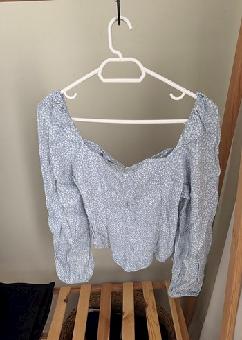 H&M bebek mavisi ince bluz - Görsel 2