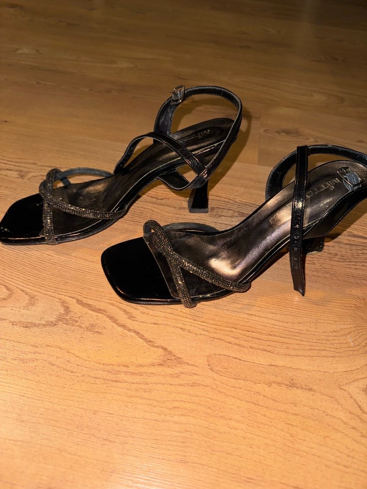 Siyah Taşlı Abiye Ayakkabı - Görsel 2