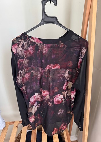 Chima Çiçekli Transparan Bluz - Görsel 2