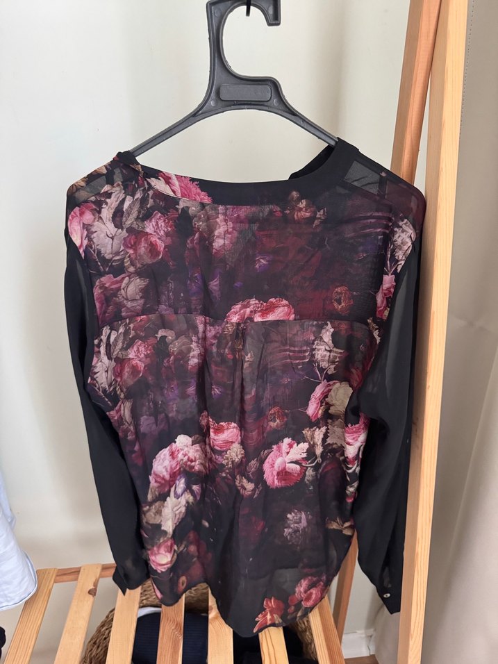 Chima Çiçekli Transparan Bluz - Görsel 2