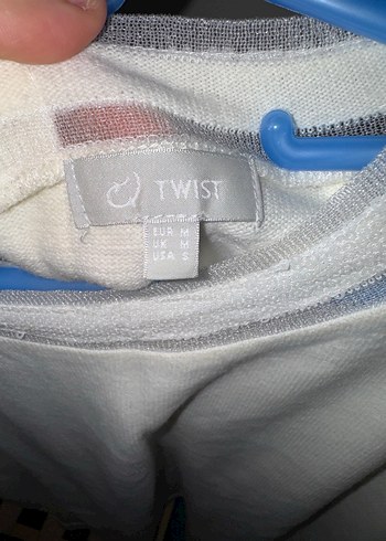 Twist Beyaz Pullu Bluz - Görsel 4